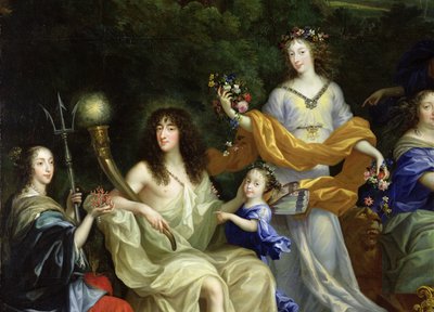 La Famiglia di Luigi XIV (1638-1715) 1670 (dettaglio) da Jean Nocret